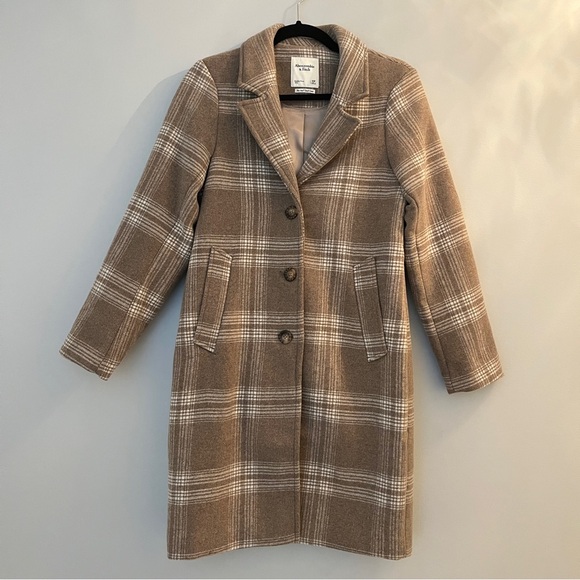 ❌SOLD❌ Abercrombie & Fitch | Wool-Blend Dad Coat (Petite) - Picture 3 of 5